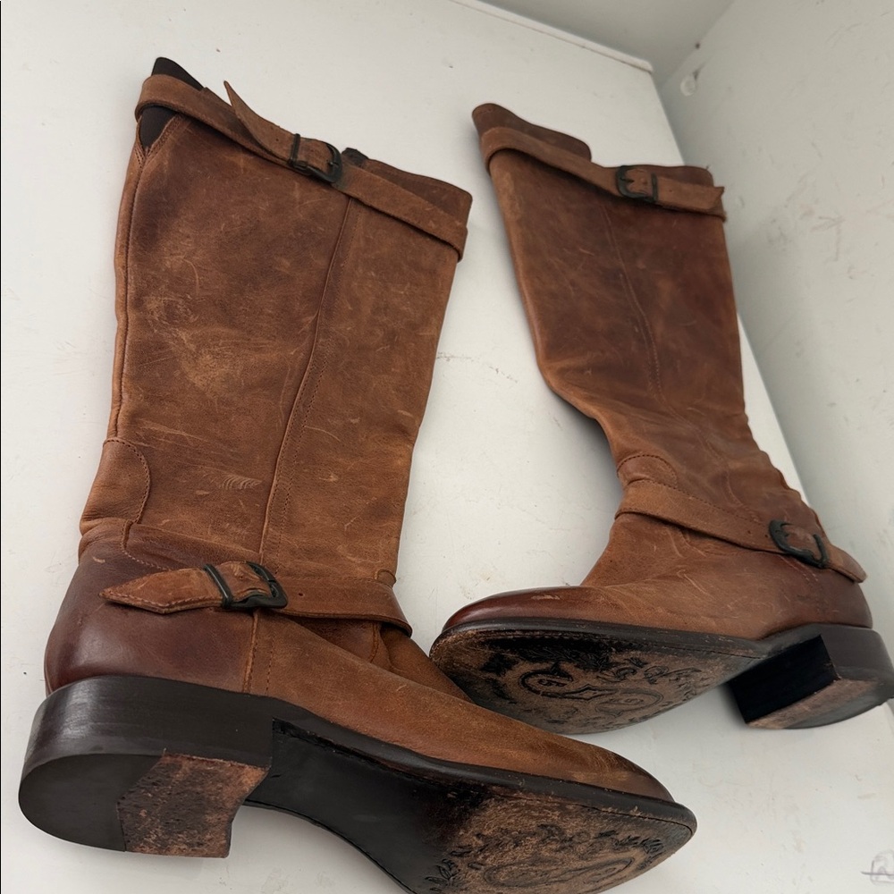 Sonora Melinda Boots - Leather Square Toe as 8.5